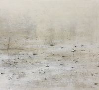Landschaft II, Mixed Media auf Leinwand, 120 x 110 cm, 2012