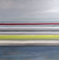Leitplanke, Acryl auf Leinwand, 70 x 70 cm, 2017