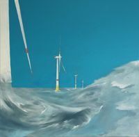 Sturm, Acryl auf Leinwand, 150 x 150 cm, 2016